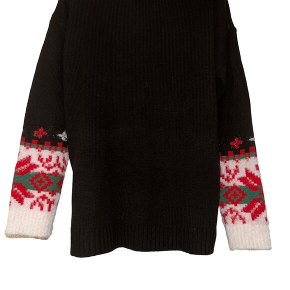 Holiday Time Christmas Sweater Womens L 12 14 Pullover Ugly Funny Santas Pub - Picture 8 of 9